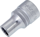 HAZET Steckschlüsseleinsatz 900Z-10 1/2 Zoll 12-kant SW 10 mm – CV-Stahl verchromt