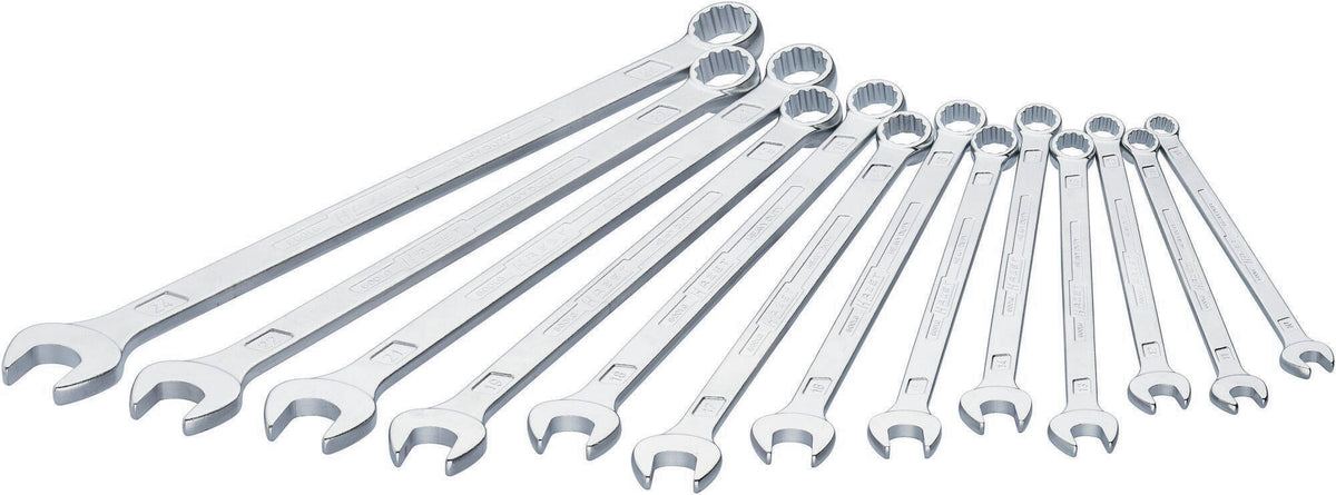 HAZET Ringmaulschlüsselsatz 600LG/10, 10-teilig, SW 10-19 mm, extra lang, CV-Stahl, verchromt
