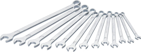 HAZET Ringmaulschlüsselsatz 600LG/10, 10-teilig, SW 10-19 mm, extra lang, CV-Stahl, verchromt