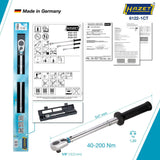 HAZET Drehmomentschlüssel 6111-1CT 3/8 Zoll 20-120 Nm mit Umschaltknarre und Kalibrierschein