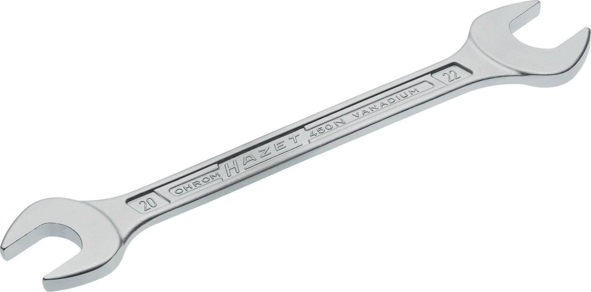 HAZET Doppelmaulschlüssel 450N 4x5 mm verchromt – CV-Stahl, DIN 3110