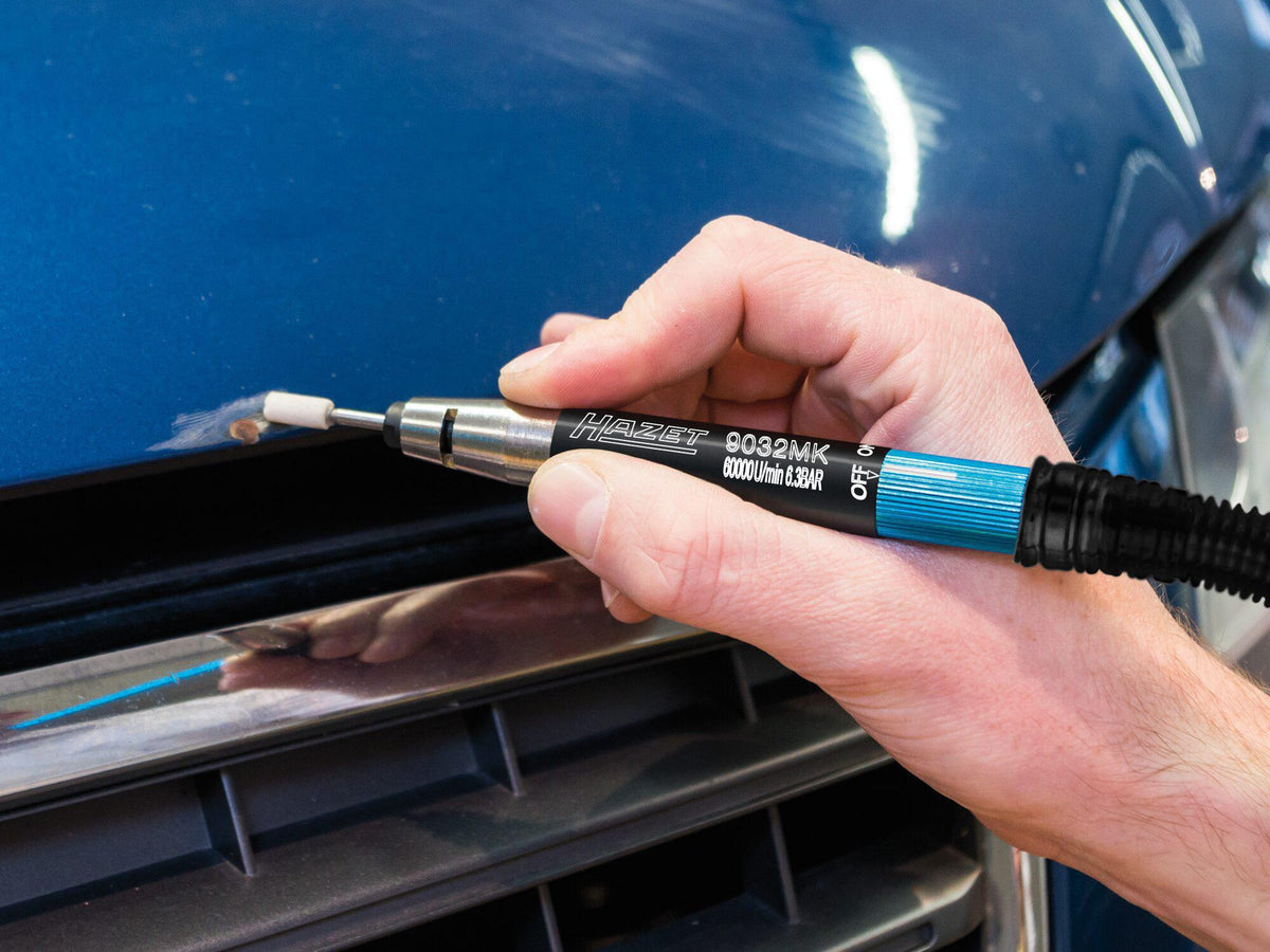 HAZET Druckluftstabschleifer 9032MK – 60000 min-¹, 3 mm Spannzange, für engste Stellen