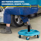 HAZET Drehhocker 195N-4 mit Vierkant-Rohrrahmen und Sitzhöhenverstellung 430-550 mm