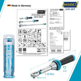 HAZET Drehmomentschlüssel 5107-3 CT 1/4 Zoll 1-9 Nm mit Umschaltknarre und Kalibrierschein