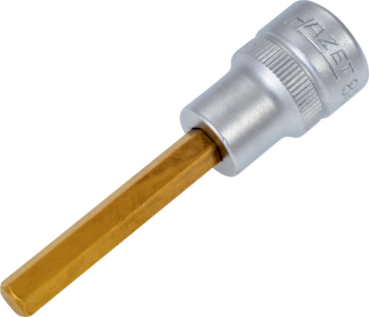 HAZET Steckschlüsseleinsatz 8801 3/8 Zoll 6-kant SW 10 mm, Länge 85 mm, TIN-beschichtet