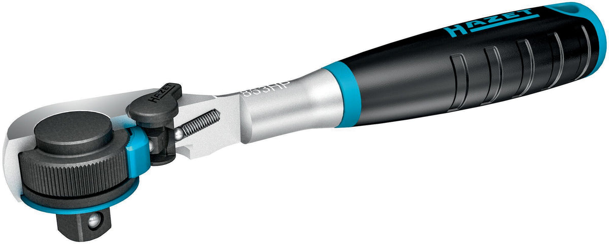 HAZET Hebelumschaltknarre 863 HP 1/4 Zoll 90 Zähne Umschalthebel