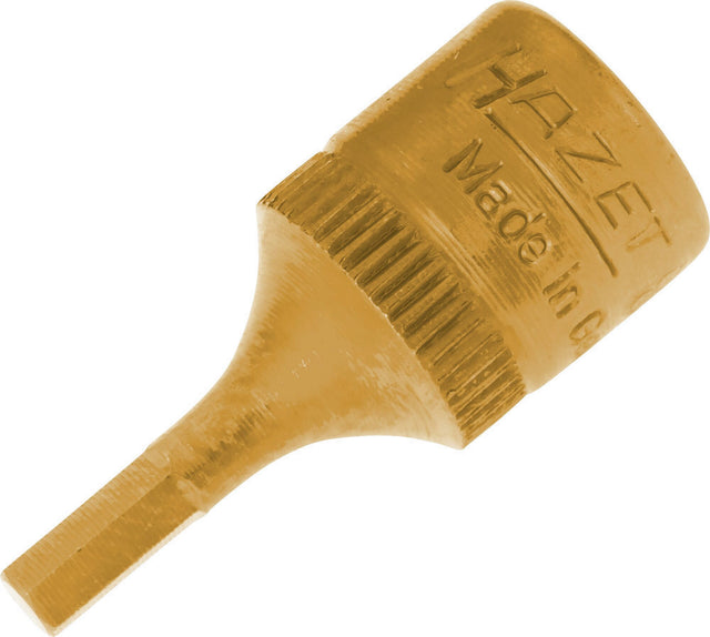 HAZET Steckschlüsseleinsatz 8501 1/4 Zoll Innen-6-kant SW 3 mm, Länge 28 mm, TIN-beschichtet
