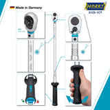 HAZET Drehmomentschlüssel 6111-1CT 3/8 Zoll 20-120 Nm mit Umschaltknarre und Kalibrierschein
