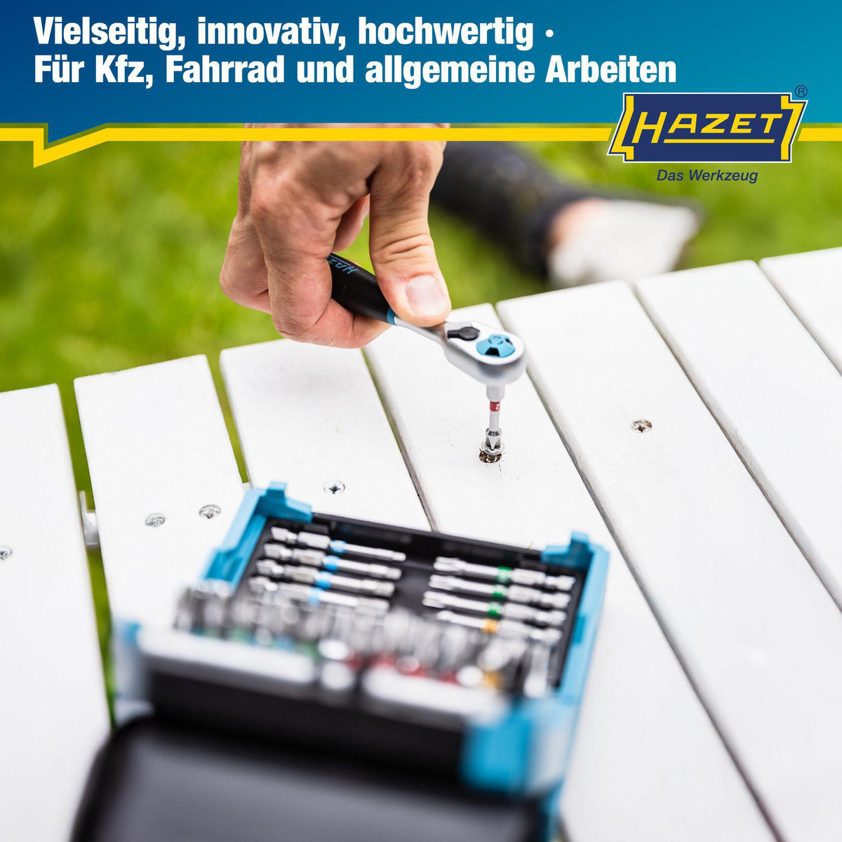 HAZET Steckschlüssel- und Bitsortiment SmartCase 2200SC-2, 50-teilig, 1/4″