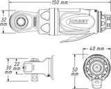 HAZET Druckluftratschenschrauber 9021P-2 Mini 10 mm (3/8″) 54 Nm – Kurze Bauform