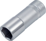 HAZET Steckschlüsseleinsatz 880LG 3/8 Zoll 6-kant SW 10 mm, Länge 54 mm, verchromt