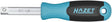 HAZET Steckgriff 811-UK 1/4 Zoll mit 3-Komponenten-Griff, Länge 134 mm, mattverchromt