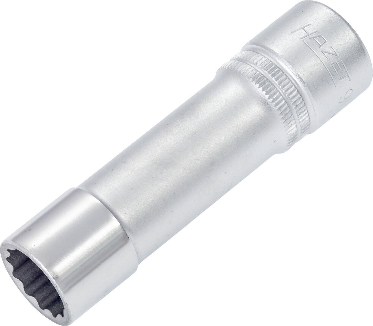 HAZET Steckschlüsseleinsatz 900TZ10 1/2 Zoll SW 10 mm Länge 85 mm – 12-kant CV-Stahl verchromt