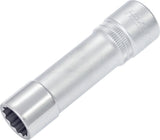 HAZET Steckschlüsseleinsatz 900TZ10 1/2 Zoll SW 10 mm Länge 85 mm – 12-kant CV-Stahl verchromt