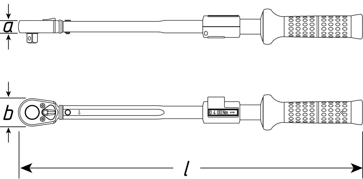 HAZET Drehmomentschlüssel 5121-2CLT 1/2 Zoll 20-120 Nm mit Umschaltknarre und Kalibrierschein