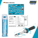 HAZET Drehmomentschlüssel 5107B-3CT 1/4 Zoll 1-9 Nm mit Bit-Umschaltknarre