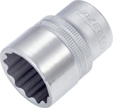 HAZET Steckschlüsseleinsatz 900Z-10 1/2 Zoll 12-kant SW 10 mm – CV-Stahl verchromt