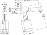 HAZET Druckluftblindnietgerät 9037N-2 – 14700 N Zugkraft für Nieten bis 6,4 mm
