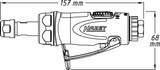 HAZET Druckluftstabschleifer 9032N-1, 2000-25000 min-¹, 6 mm – stufenlose Drehzahlregulierung