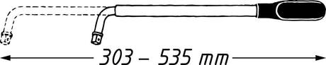 HAZET Radmutternschlüssel 722, ausziehbar, 12,5 mm (1/2 Zoll), 303–535 mm, verchromt