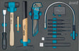 HAZET Werkzeugmodul 163-60/22 22-teilig 3/3-Modul mit Safety-Insert-System
