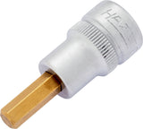 HAZET Steckschlüsseleinsatz 8801K 3/8 Zoll 6-kant SW 3 mm, Länge 43,5 mm, TIN-beschichtet