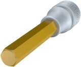 HAZET Steckschlüsseleinsatz 986-4 1/2 Zoll Innen-6-kant SW 4 mm Länge 60 mm TIN-beschichtet