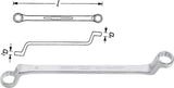 HAZET Doppelringschlüssel 630 12x13mm 220mm – tief gekröpft, CV-Stahl, verchromt