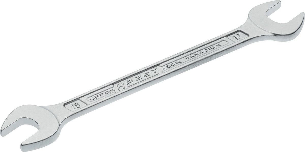 HAZET Doppelmaulschlüssel 450N 4x5 mm verchromt – CV-Stahl, DIN 3110