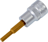 HAZET Steckschlüsseleinsatz 8801 3/8 Zoll 6-kant SW 10 mm, Länge 85 mm, TIN-beschichtet