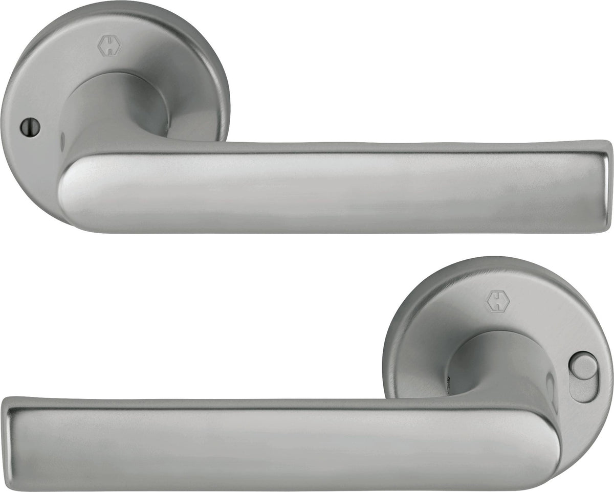 HOPPE Drückergarnitur Hamburg 1700/42VR Aluminium F1 rund mit MiniLock Verriegelung