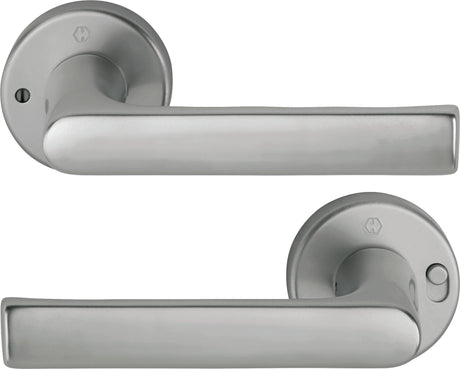 HOPPE Drückergarnitur Hamburg 1700/42VR Aluminium F1 rund mit MiniLock Verriegelung