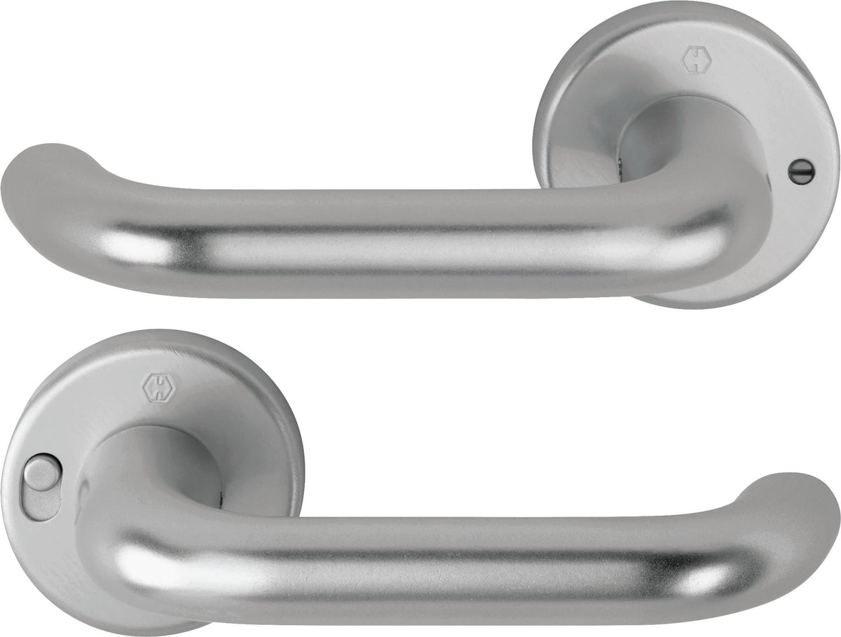 HOPPE Drückergarnitur Paris 138L/42VR Aluminium F1 rund DIN rechts mit MiniLock