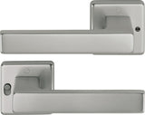 HOPPE Drückergarnitur Austin 1769/52VR – Quadratische Rosette, Aluminium F1, DIN rechts, mit MiniLock