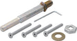 HOPPE Befestigungs-Set 10 mm für Schutzgarnituren, Türstärke 77–87 mm, verzinkt, verdeckte Montage
