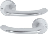 HOPPE Drückergarnitur Marseille 1138/42VR Aluminium F1 rund DIN rechts mit MiniLock