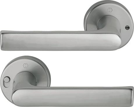 HOPPE Drückergarnitur Hamburg 1700/42VR Aluminium F1 rund mit MiniLock Verriegelung
