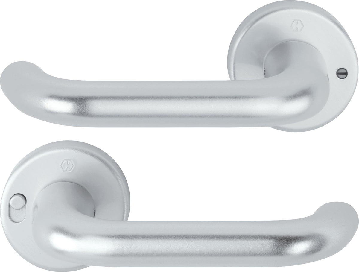 HOPPE Drückergarnitur Paris 138L/42VR Aluminium F1 rund DIN rechts mit MiniLock