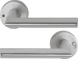 HOPPE Drückergarnitur Stockholm 1140/42VR Aluminium F1 rund – DIN rechts, mit MiniLock-Verriegelung