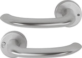 HOPPE Drückergarnitur Marseille 1138/42VR Aluminium F1 rund DIN rechts mit MiniLock