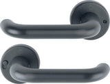 HOPPE Drückergarnitur Paris 138L/42VR Aluminium F1 rund DIN rechts mit MiniLock