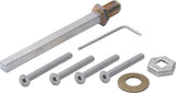 HOPPE Befestigungs-Set 10 mm für Schutzgarnituren, Türstärke 77–87 mm, verzinkt, verdeckte Montage