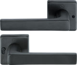 HOPPE Drückergarnitur Dallas M1643/52VR – Quadratische Rosette, MiniLock, DIN rechts, Resista