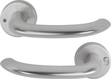 HOPPE Drückergarnitur Marseille 1138/42VR Aluminium F1 rund DIN rechts mit MiniLock