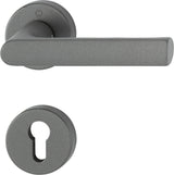 HOPPE Rosettengarnitur Hamburg 1700/42KB/42KBS Aluminium F7302 Struktur DIN L/R D/D