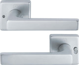HOPPE Drückergarnitur Dallas M1643/52VR – Quadratische Rosette, MiniLock, DIN rechts, Resista