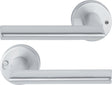 HOPPE Drückergarnitur Stockholm 1140/42VR Aluminium F1 rund – DIN rechts, mit MiniLock-Verriegelung
