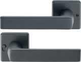 HOPPE Drückergarnitur Dallas 1643/52VR – quadratische Rosette, Aluminium F1, DIN rechts, MiniLock
