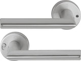 HOPPE Drückergarnitur Stockholm 1140/42VR Aluminium F1 rund – DIN rechts, mit MiniLock-Verriegelung