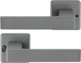 HOPPE Drückergarnitur Austin 1769/52VR – Quadratische Rosette, Aluminium F1, DIN rechts, mit MiniLock
